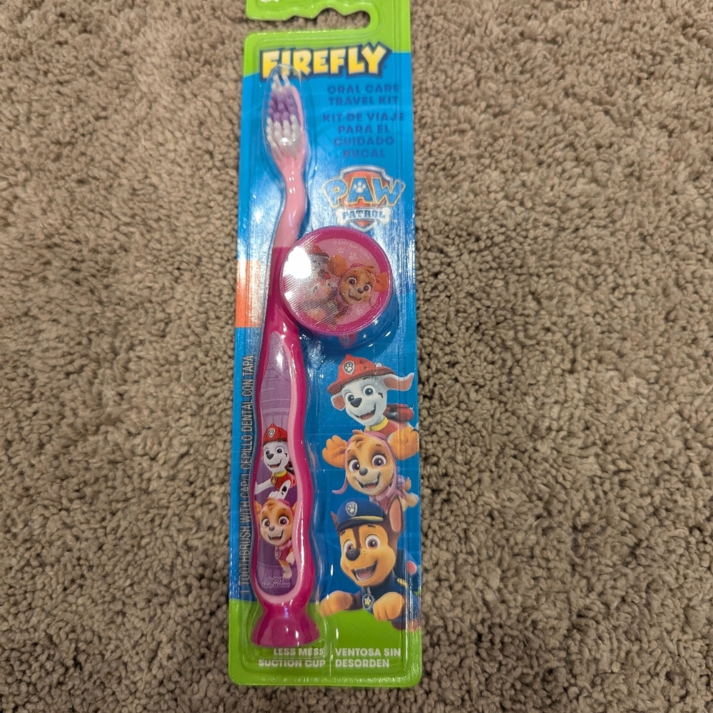 NIP Firefly Kids Toothbrush Travel Kit Soft Paw Patrol Age 3+